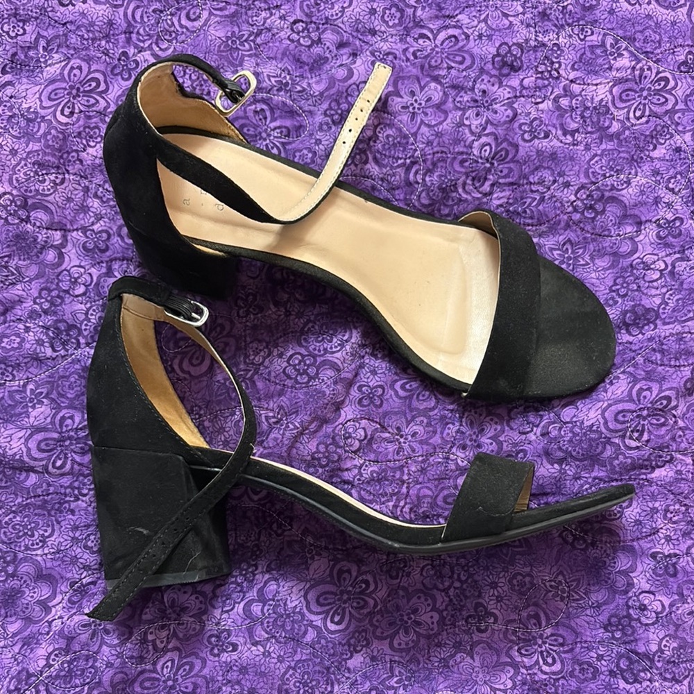 a new day Black Block Heel Sandals